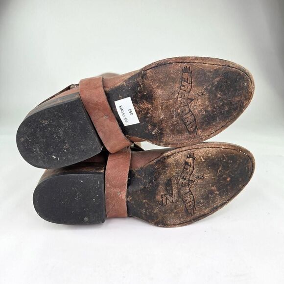 Freebird By Steven Phoenix Boots US 8 M Womens Brown Harness PHNIX Tall Leather - Picture 6 of 13